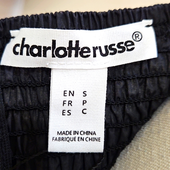 Charlotte Russe Black Front Cutout Ruffle Hem Maxi Cami Dress Size Small NWT - Picture 8 of 12